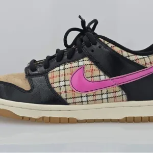 Nike Dunk Low Rare 2008 Nike 309601-264 Hemp Plaid Pink Fire Sail Shoes.
