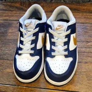 Nike Dunk Low Sneakers Size 10C Blue/Gold Baby/Toddler Shoes