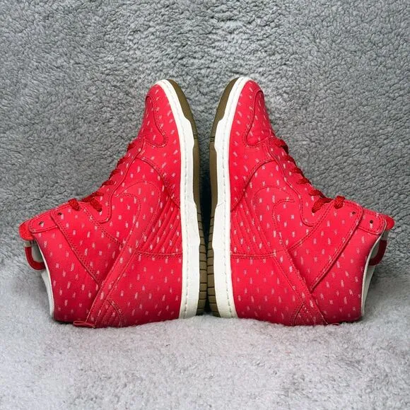 Nike Dunk Sky Hi Print Womens Size 9 Wedge Hidden Shoes Sneakers Hyper Red