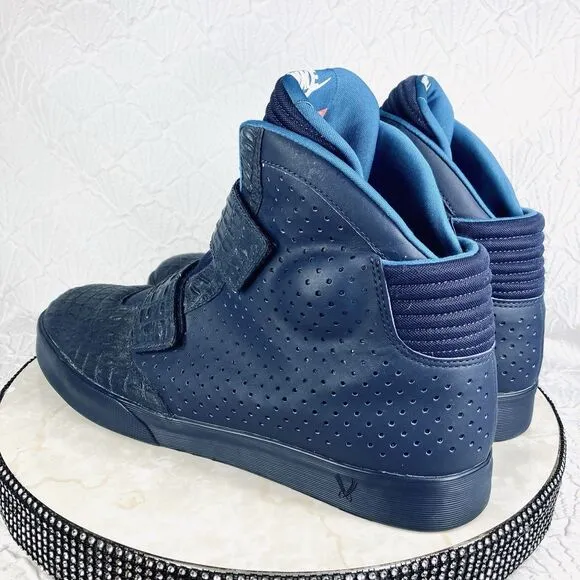 Nike Flystepper 2K3 Premium High Sneakers Navy Blue Y2K Sporty Basketball Shoes