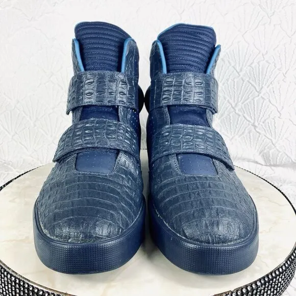 Nike Flystepper 2K3 Premium High Sneakers Navy Blue Y2K Sporty Basketball Shoes