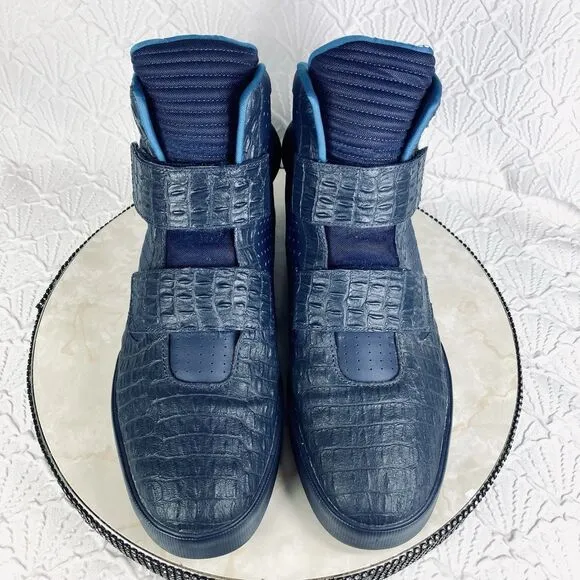 Nike Flystepper 2K3 Premium High Sneakers Navy Blue Y2K Sporty Basketball Shoes