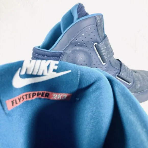 Nike Flystepper 2K3 Premium High Sneakers Navy Blue Y2K Sporty Basketball Shoes