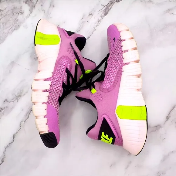 Nike Free Metcon 4 Workout Training Rush Fuchsia Volt Womens Size 8.5 CZ0596 501