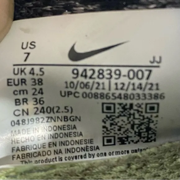 Nike Free RN Flyknit Running Shoes Women’s Size 7 Black Pink Foam