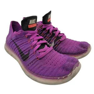 Nike Free Rn Flyknit Womens 7 Purple Shoes Running Training Athletic 831070-501