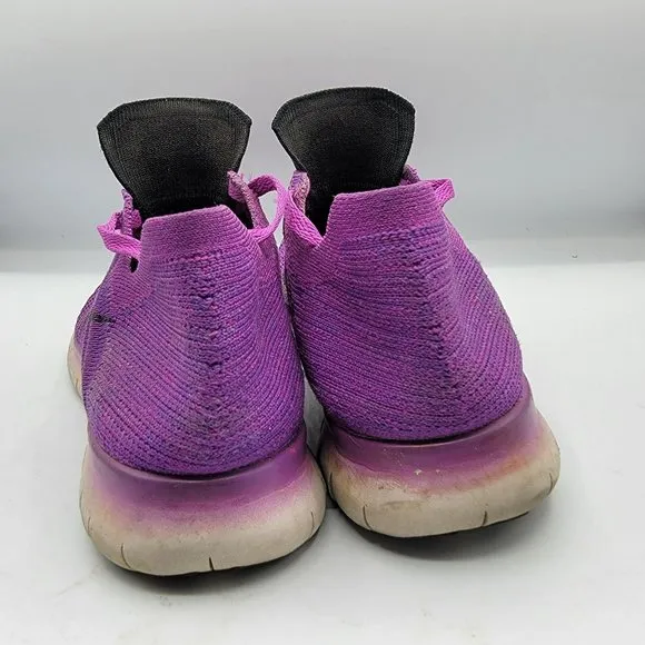 Nike Free Rn Flyknit Womens 7 Purple Shoes Running Training Athletic 831070-501