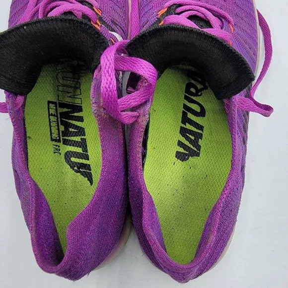 Nike Free Rn Flyknit Womens 7 Purple Shoes Running Training Athletic 831070-501