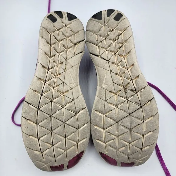 Nike Free Rn Flyknit Womens 7 Purple Shoes Running Training Athletic 831070-501