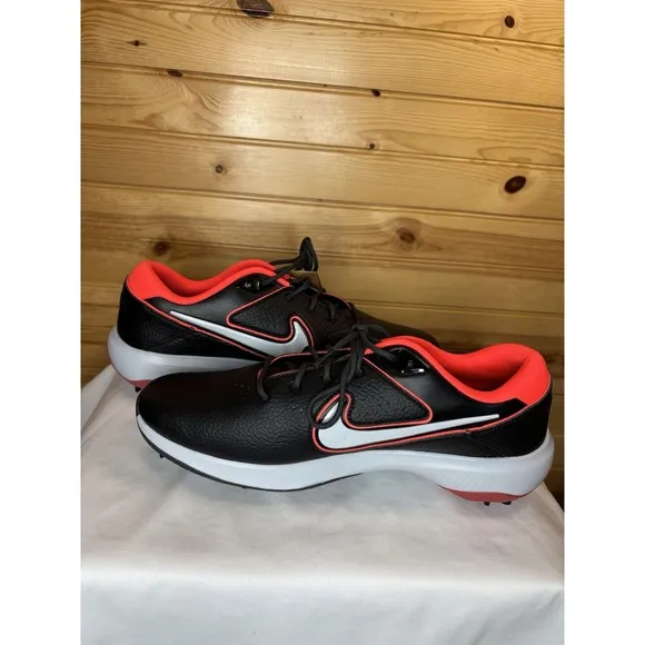 NIKE GOLF SHOES MEN'S VICTORY PRO 3 BLACK CRIMSON DV6800-005 SIZE 11 NWOB