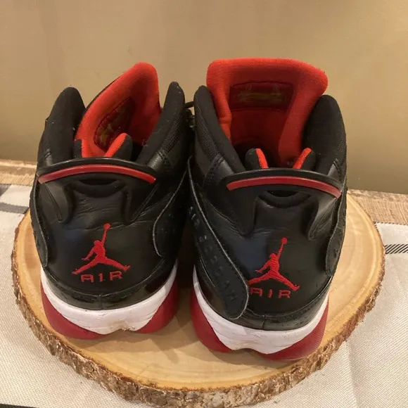 Nike Jordan 6 Rings Black Varsity Red Size 12 rare 322992-062 Basketball Shoe