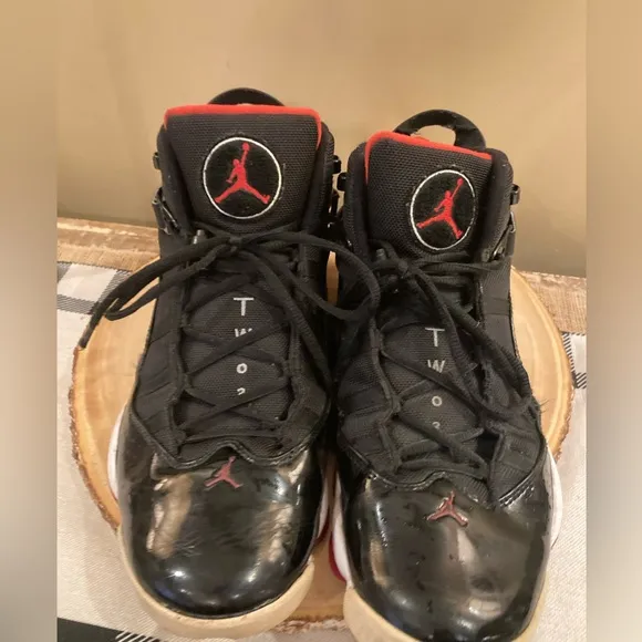 Nike Jordan 6 Rings Black Varsity Red Size 12 rare 322992-062 Basketball Shoe