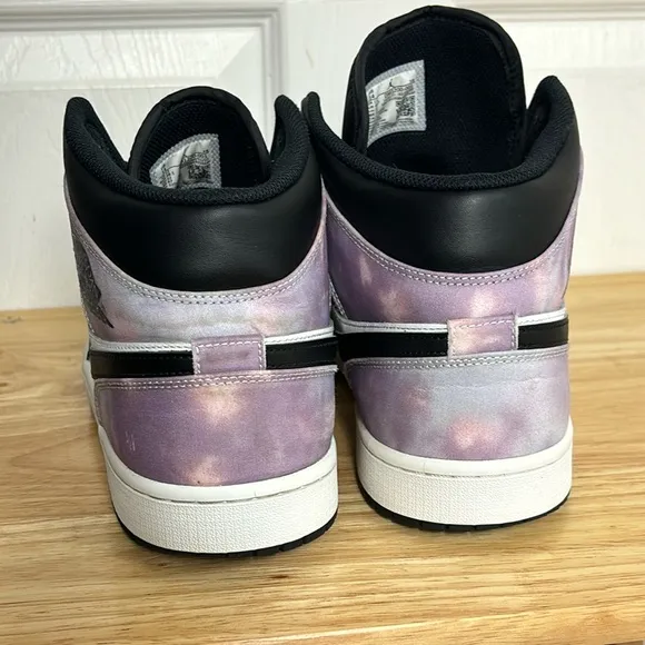 NIKE Jordan Air Jordan 1 Mid SE DM1200 001 Tie-Dye Purple white black size 14