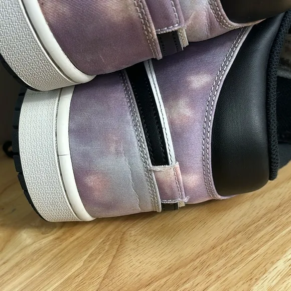 NIKE Jordan Air Jordan 1 Mid SE DM1200 001 Tie-Dye Purple white black size 14