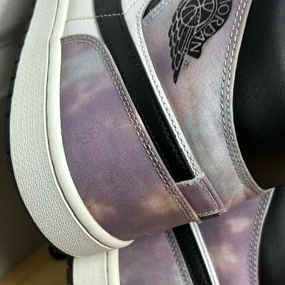 NIKE Jordan Air Jordan 1 Mid SE DM1200 001 Tie-Dye Purple white black size 14