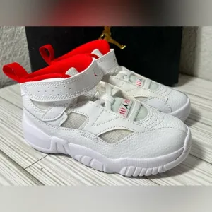 Nike Jordan Jumpman Two Trey sneaker Shoes basketball white red toddler size 10C