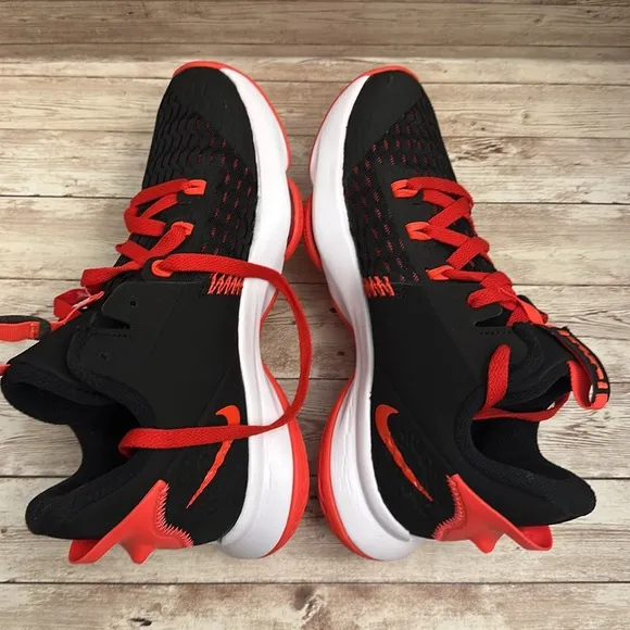Nike Kids Black and Red Athletic Shoes