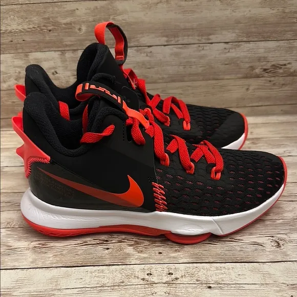 Nike Kids Black and Red Athletic Shoes