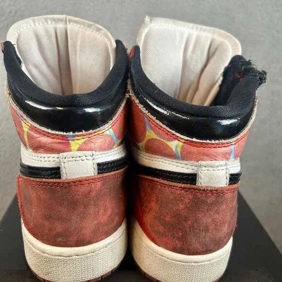 Nike Kids' Jordan 1 Retro High OG Spider-Man Across the Spider-Verse 5.5Y Shoes