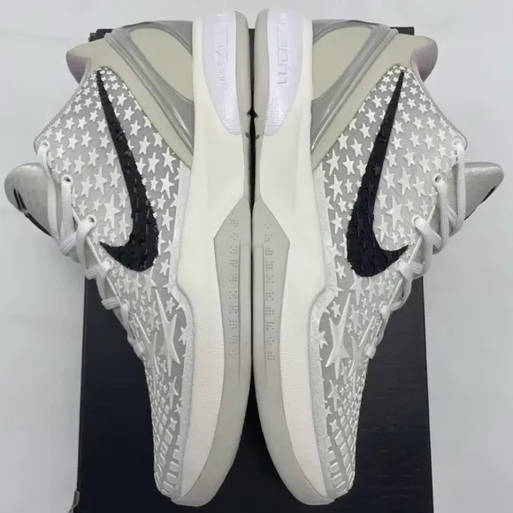 Nike Kobe 6 Proto “All-Star Sail” basketball shoes in white and black and white