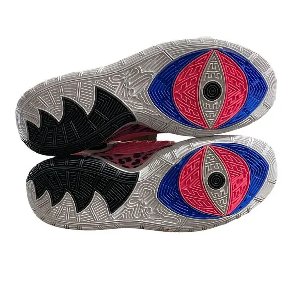 Nike Kyrie 6 Vast Grey Pink Black Animal Print Basketball Shoes Men's Size 17‎
