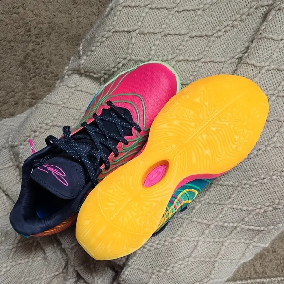 Nike LeBron James 21 Optimism Green and Blue Athletic Shoes with Dynamic Design