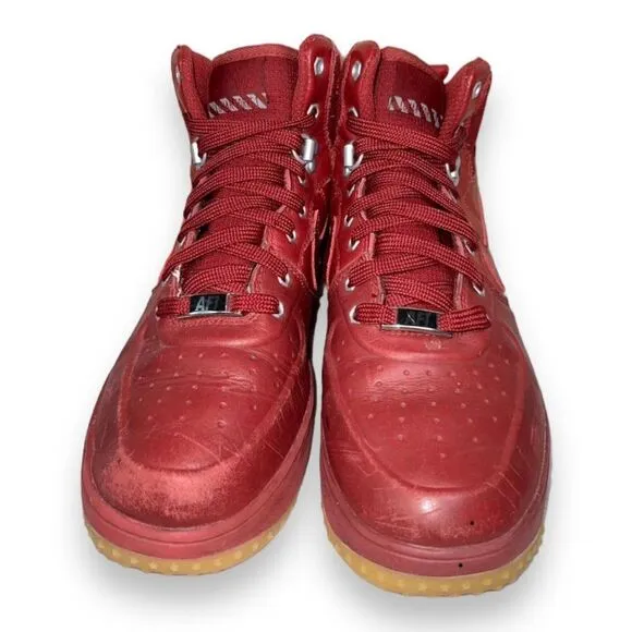 Nike Lunar Force 1 Sneaker Boots Dark Obsidian Red 706803-600 Youth 7 Women 8.5