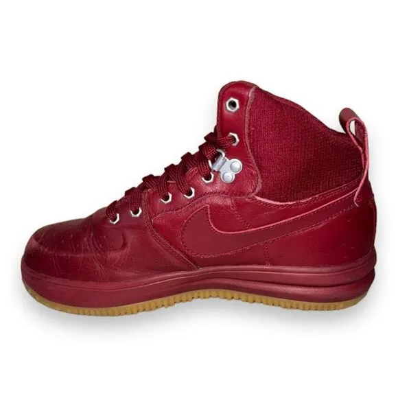 Nike Lunar Force 1 Sneaker Boots Dark Obsidian Red 706803-600 Youth 7 Women 8.5