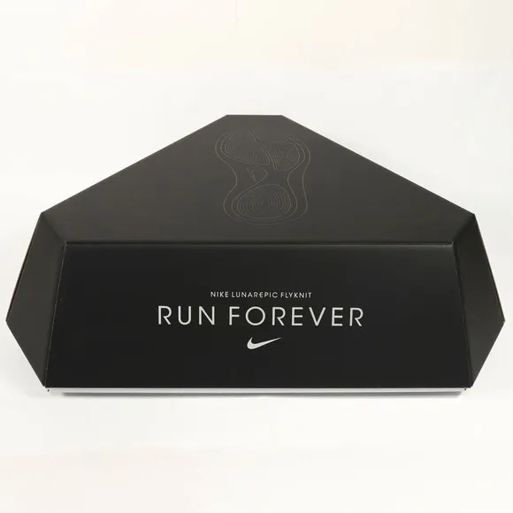 NIKE Lunarepic Flyknit Run Forever Empty UNUSED SHOE BOX ONLY Prototype Black