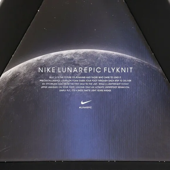 NIKE Lunarepic Flyknit Run Forever Empty UNUSED SHOE BOX ONLY Prototype Black