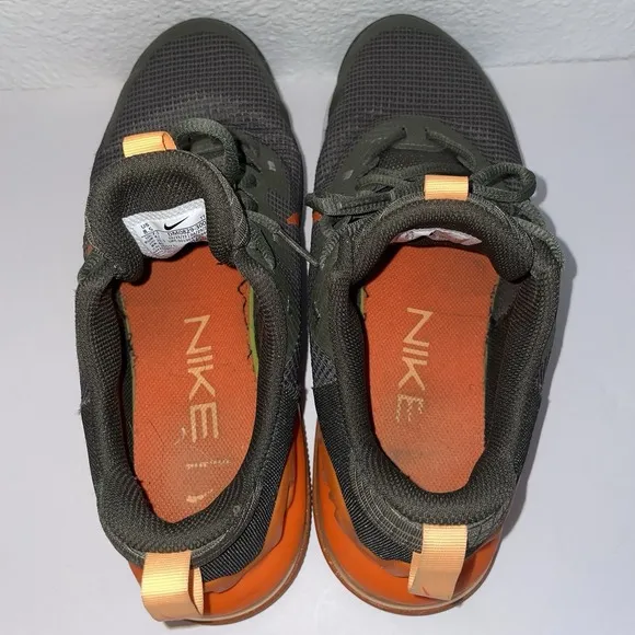 Nike Mens Air Max Alpha Trainer 5 Shoes Cargo Khaki Safety Orange/Green Size 8.5