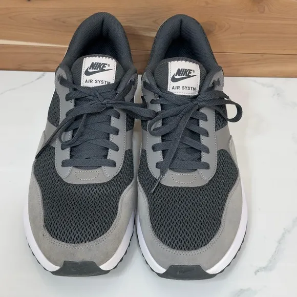 Nike Men's Air Max SYSTM Athletic Running Sneakers Dark Smoke Grey White Sz 12