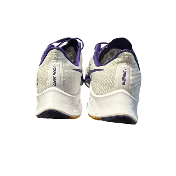 Nike Men's Air Zoom Pegasus 37 LSU Tigers Size 7.5 2020 Running Shoes White #133