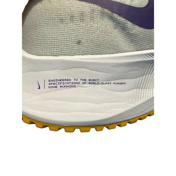 Nike Men's Air Zoom Pegasus 37 LSU Tigers Size 7.5 2020 Running Shoes White #133