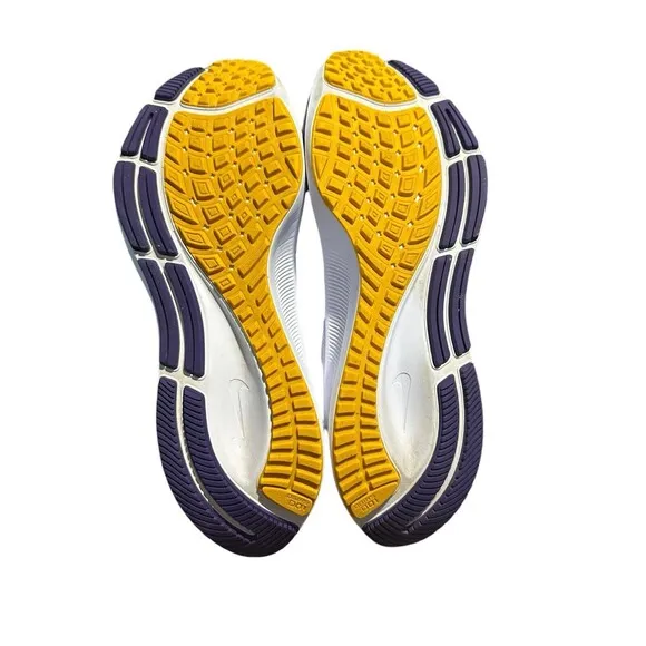 Nike Men's Air Zoom Pegasus 37 LSU Tigers Size 7.5 2020 Running Shoes White #133