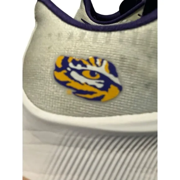 Nike Men's Air Zoom Pegasus 37 LSU Tigers Size 7.5 2020 Running Shoes White #133