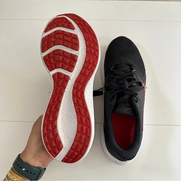Nike Men's Downshifter 11 Black/Red-White Style CW3411-005 Shoes sz 9.5