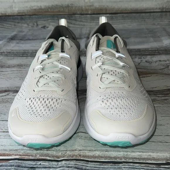 Nike Men's React Miller 2 Platinum Tint/DynamicTurquoise-White Size 10 NWOT