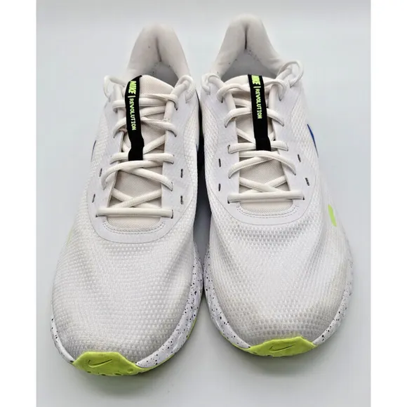 Nike Mens Revolution 5 Running Shoes Blue White Low Top Cross Fit Jogging Sz 14