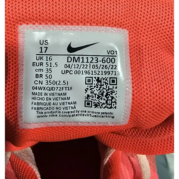 Nike MENS SIZE 17 Lebron Witness 7 Basketball Shoes DM1123-600 Bright Crimson