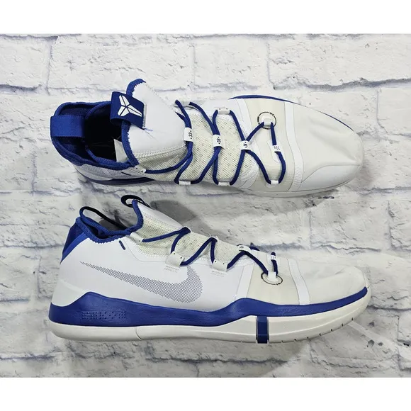 Nike MENS SIZE 18 Kobe A.D. TB White Blue Basketball Athletic Shoes Sneakers