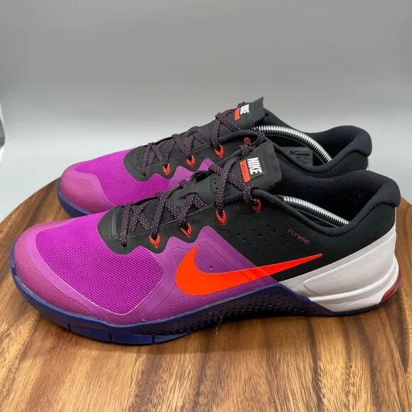 Nike Metcon 2 Shoes Mens Size 13 Purple Sneakers Crossfit Weightlifting Flywire