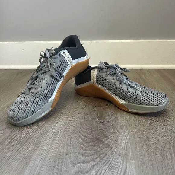 Nike Metcon 6 Mens 11.5 Gray Gum Athletic Crossfit Training Shoes CK9388-009
