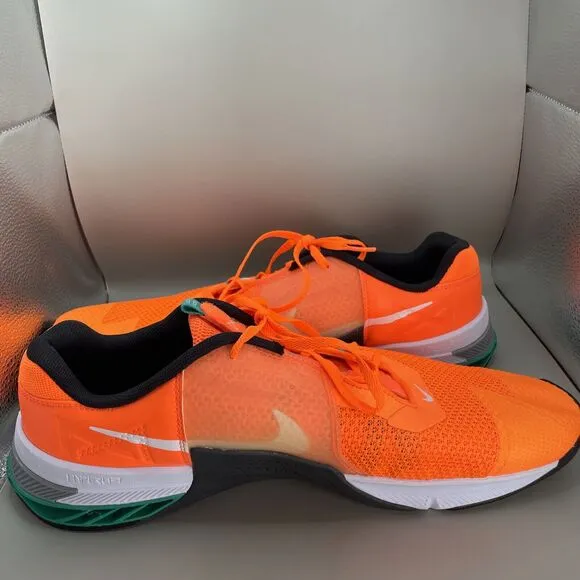 Nike Metcon 7 Mens Size 15 Orange Black White CZ8281-883 Athletic Training Gym