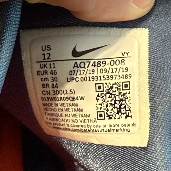Nike Metcon Men's Size 12 Blue Black Thunderstorm Athletic Shoes Crossfit Hyrox