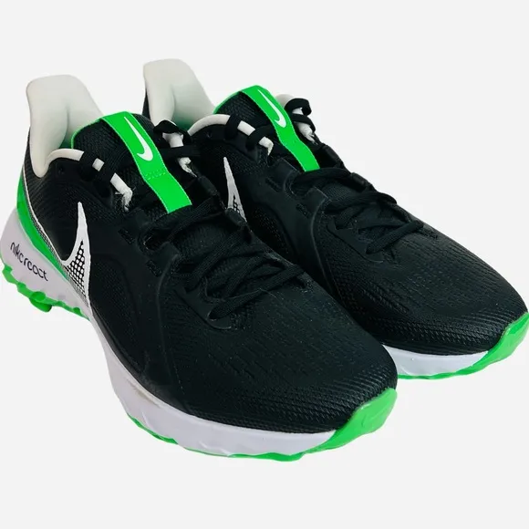 Nike React Infinity Pro Golf Shoes Black /Green CT6620-001 Mens Size 8