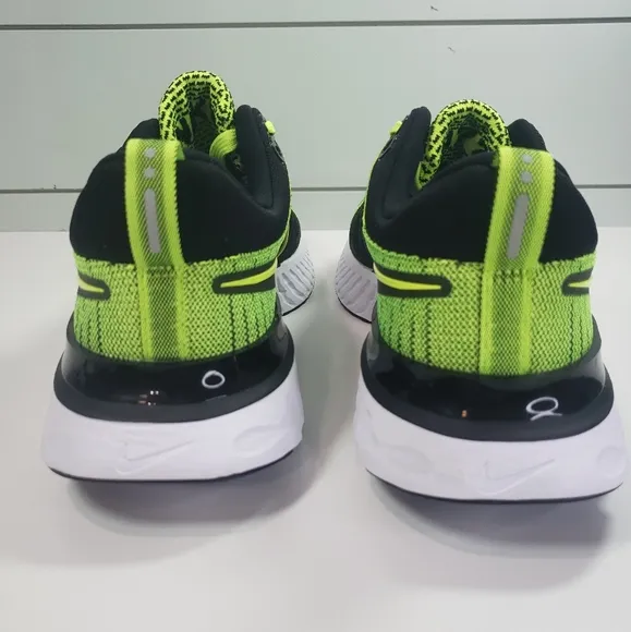 Nike React Infinity Run FlyKnit 2 Volt Black Running Training Sneakers Men's 13
