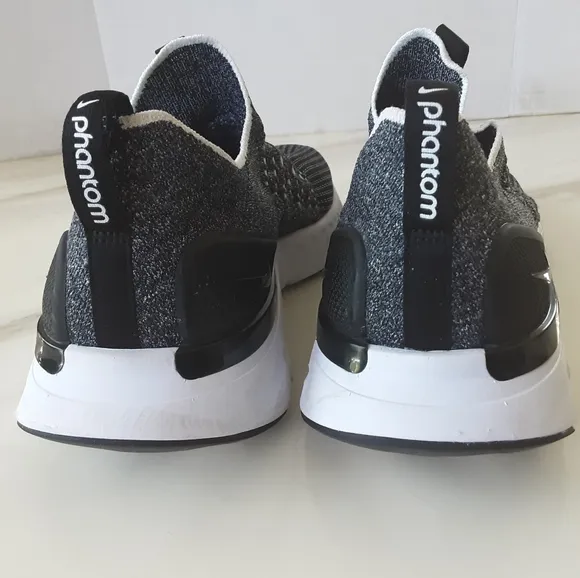 NIKE React Phantom Run FK 2 Black White Running Shoes CJ0277-003 Sz 12