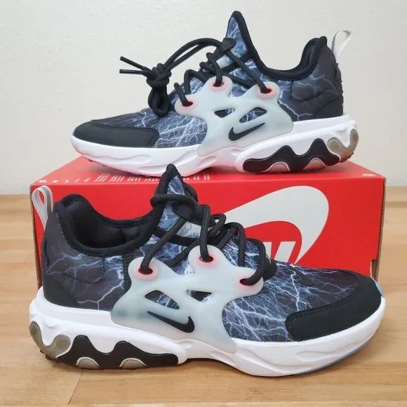 Nike React Presto (GS) Black White BQ4002 008 Sneakers Size 5 Youth / 6.5 Womens