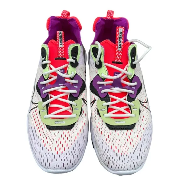 Nike‎ React Vision Barely Volt Laser Crimson Men's Running Shoes Size 10.5